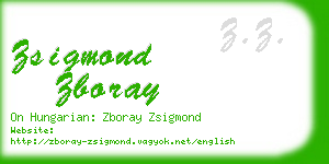 zsigmond zboray business card